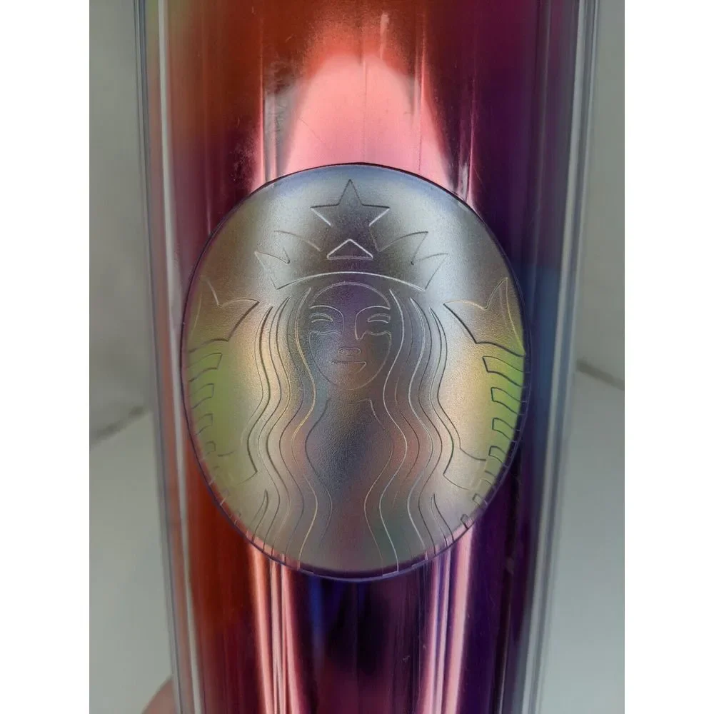 Limited Edition 2021 Pride Rainbow Starbucks 24oz‎ Cup With Straw